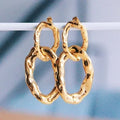 Boucles d’oreilles double anneaux or