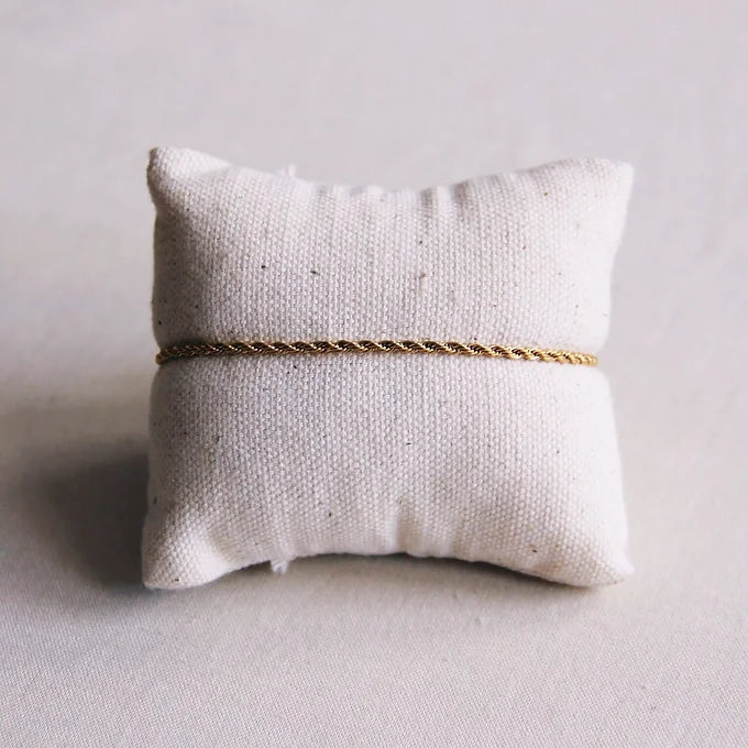 Bracelet fin torsadé - or