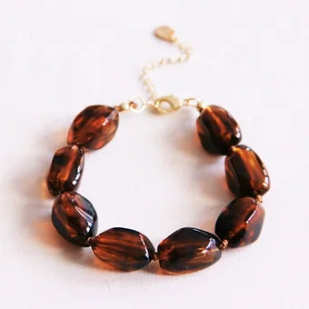 Bracelet perles marron