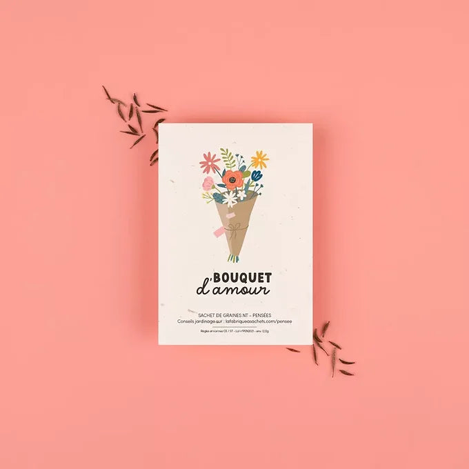 Carte graines - Bouquet d'amour