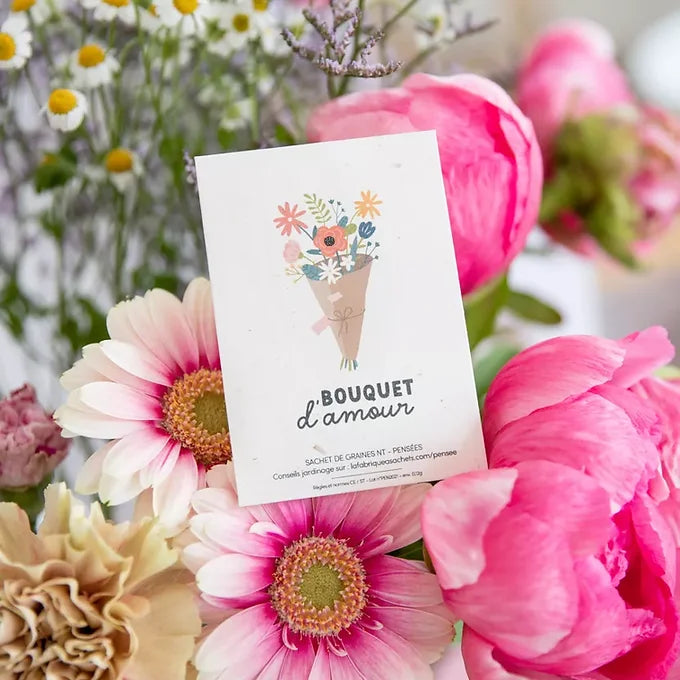 Carte graines - Bouquet d'amour