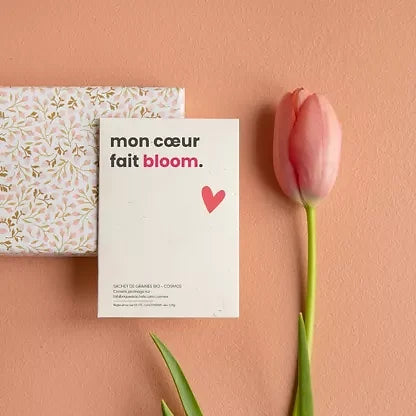 Carte graines - Mon cœur fait bloom.