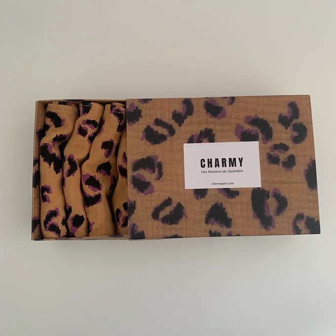 Coffret 6 serviettes - Léopard