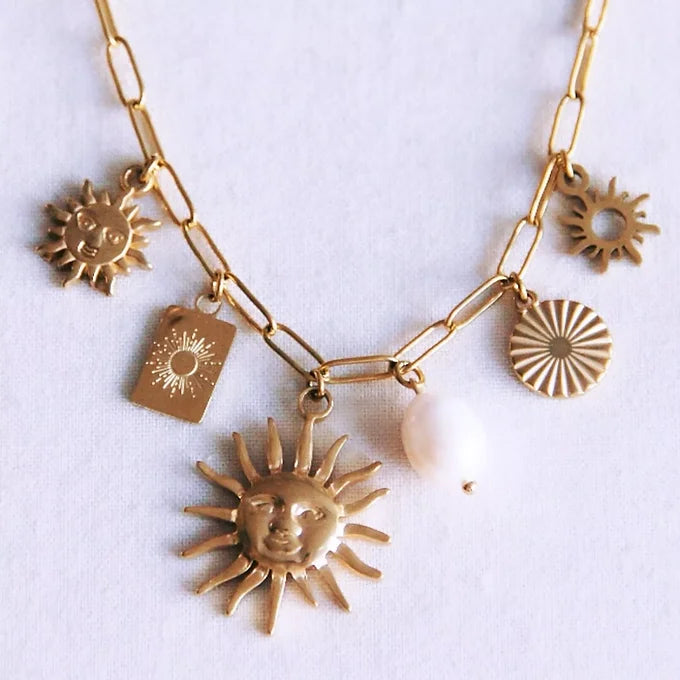 Collier soleil - or
