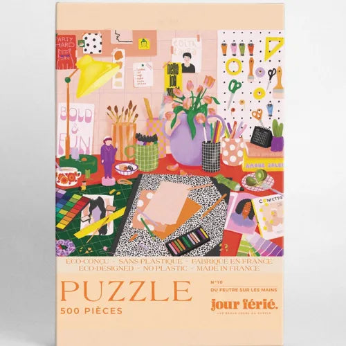Puzzle 500 pièces - Du feutre sur les mains