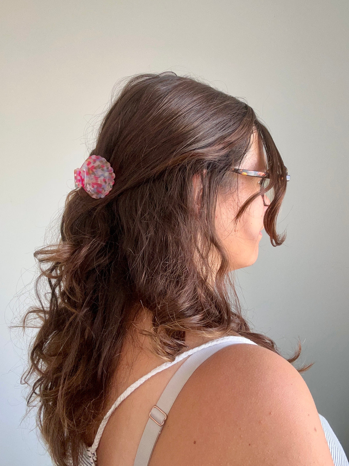 Pince à cheveux - Coquillage rose