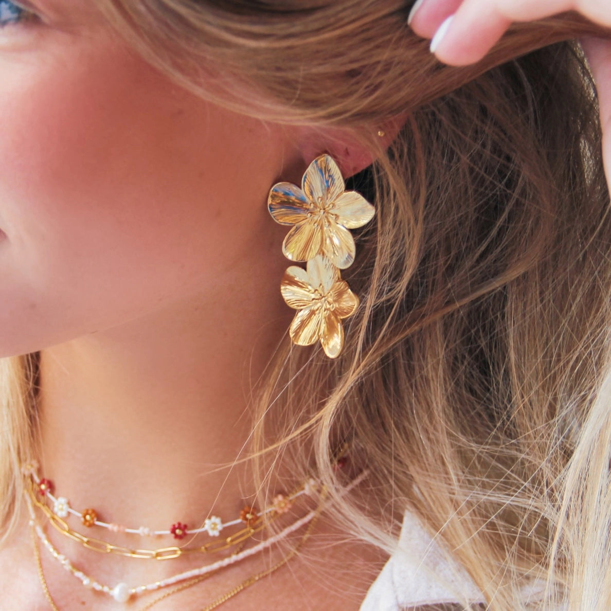 Boucles d'oreilles fleurs