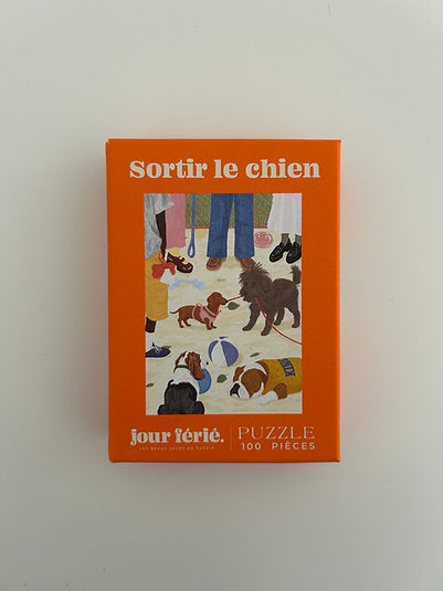 Puzzle 100 pièces - Sortir le chien