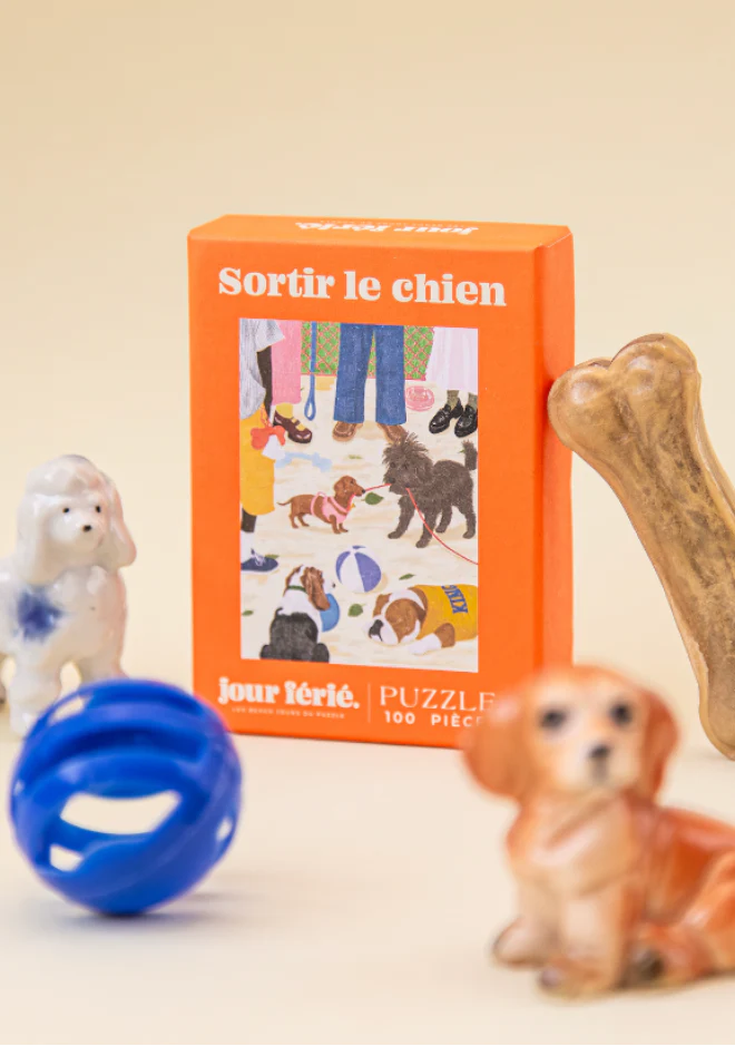 Puzzle 100 pièces - Sortir le chien