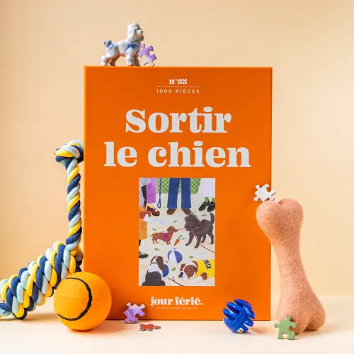 Puzzle 1000 pièces - Sortir le chien
